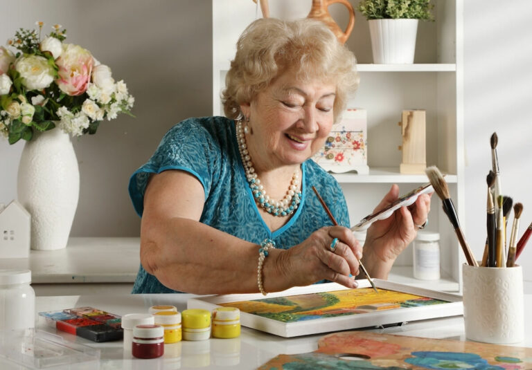 Everlan of Johnson City | Senior woman painting